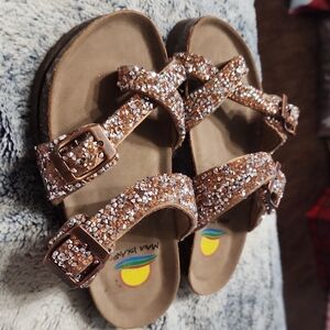 Sparkle Kids Sandals - Brown